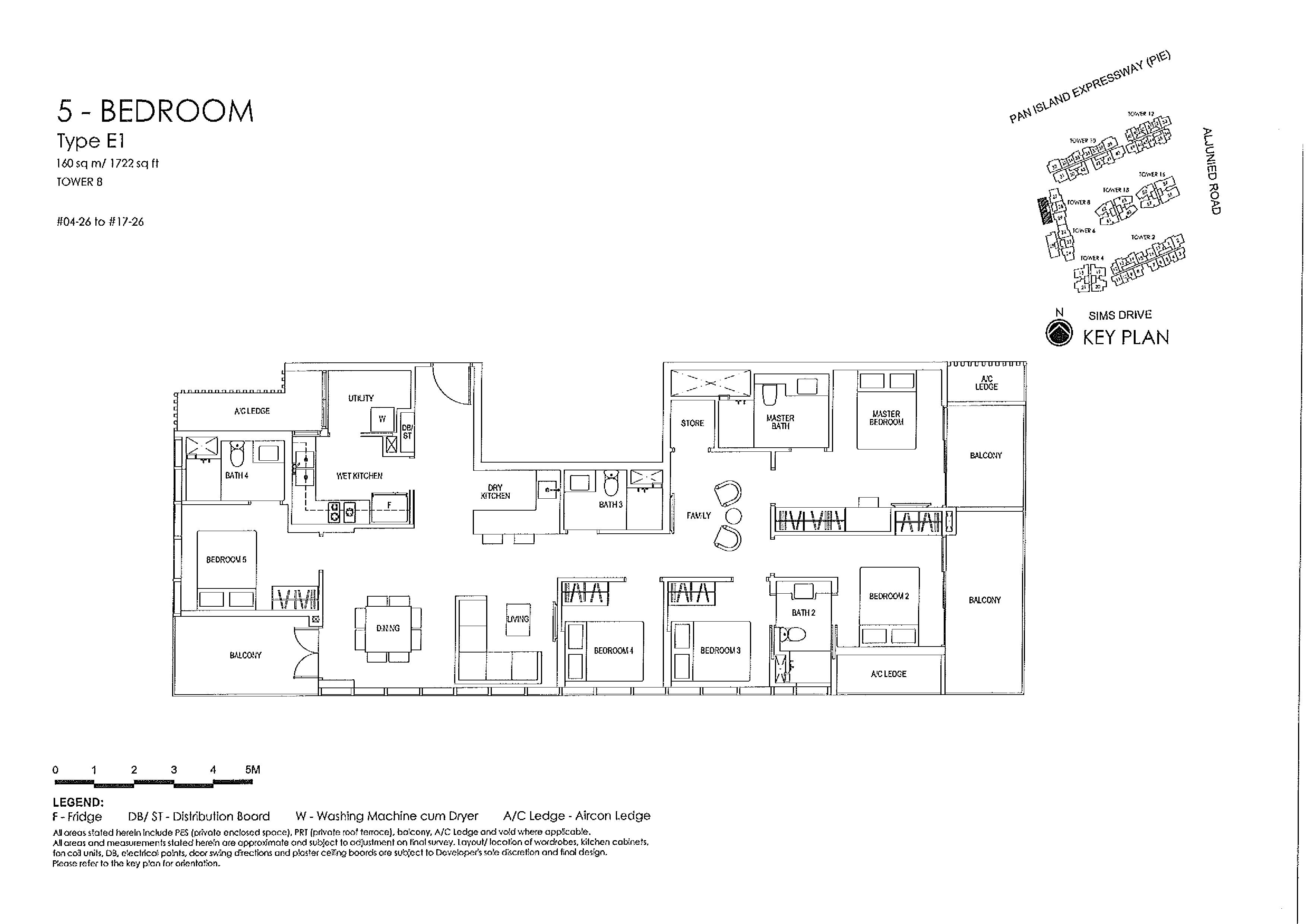 Sims Urban Oasis 5 Bedroom Type E1 Floor Plans